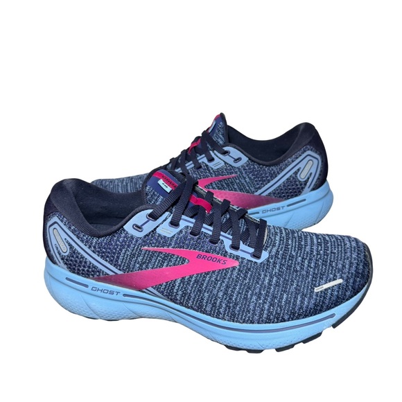 Brooks Ghost 14 Women's Athletic Shoes - Blue and Pink size 10.5 - Picture 2 of 8